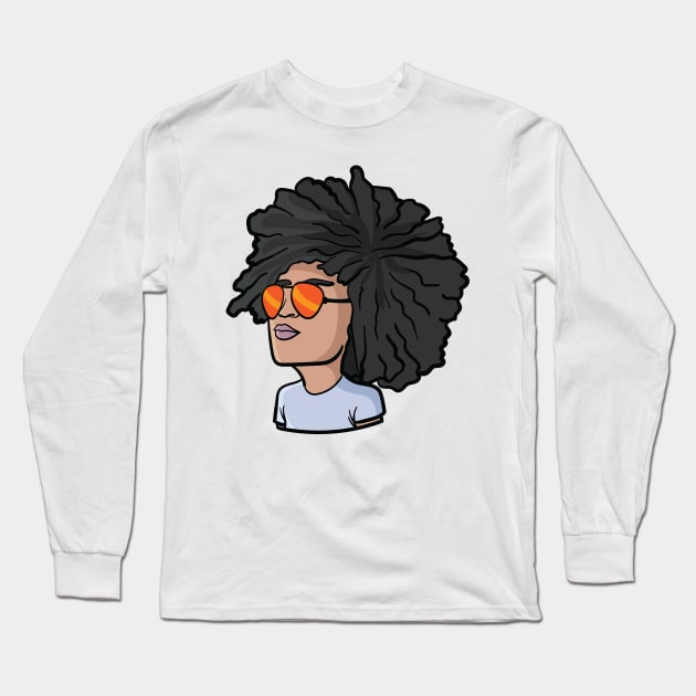 Afro Swagger Long Sleeve T-Shirt by NaturallyBlack